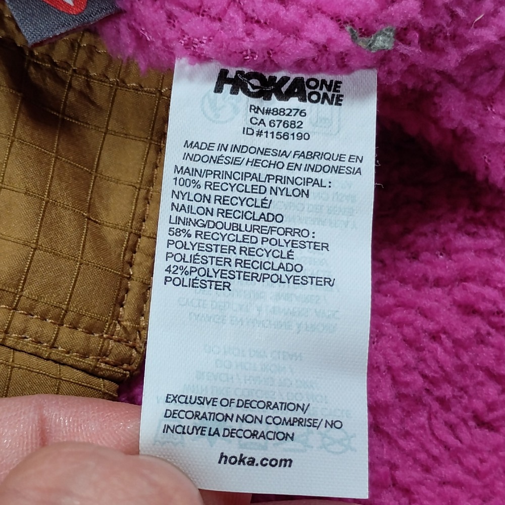 Hoka One One Outtrail SoulFocus Mens XL Fleece Lined Ripstop Jacket Tan Pink - Picture 6 of 12
